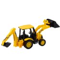 LEAN Toys Koparka Budowlana Z Napędem Ruchome Dwie Łyżki Żółta