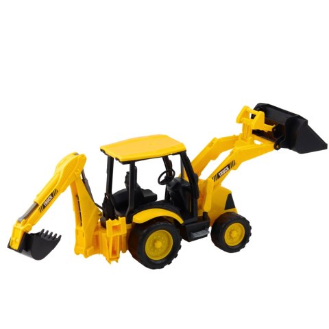 LEAN Toys Koparka Budowlana Z Napędem Ruchome Dwie Łyżki Żółta LEAN Toys Koparka Budowlana Z Napędem Ruchome Dwie Łyżki Żółta