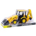 LEAN Toys Koparka Budowlana Z Napędem Ruchome Dwie Łyżki Żółta
