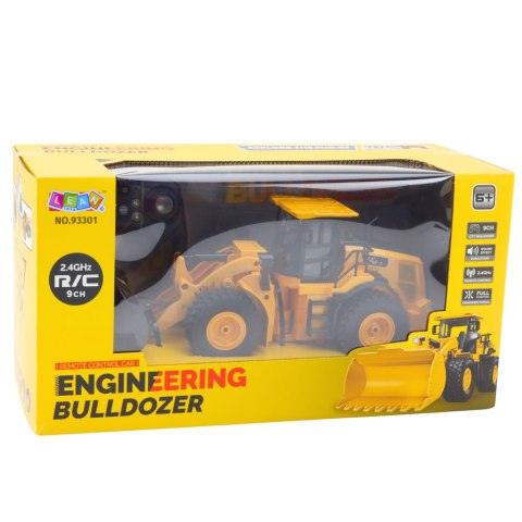 LEAN Toys Koparka Buldożer Zdalnie Sterowany RC 2.4G 9CH Żółty LEAN Toys Koparka Buldożer Zdalnie Sterowany RC 2.4G 9CH Żółty