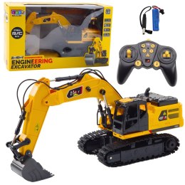 LEAN Toys Koparka Gąsienicowa Zdalnie Sterowana RC Dźwięki 6CH 27MHz