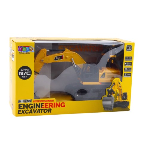 LEAN Toys Koparka Gąsienicowa Zdalnie Sterowana RC Dźwięki 6CH 27MHz LEAN Toys Koparka Gąsienicowa Zdalnie Sterowana RC Dźwięki 6CH 27MHz