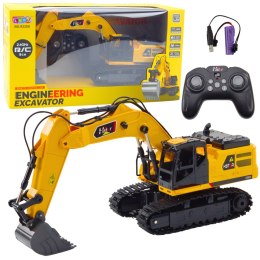 LEAN Toys Koparka Gąsienicowa Zdalnie Sterowana RC Dźwięki 9CH 2.4G