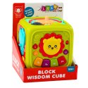 LEAN Toys Kostka Edukacyjna Interaktywna Dla Malucha Lew Zielona