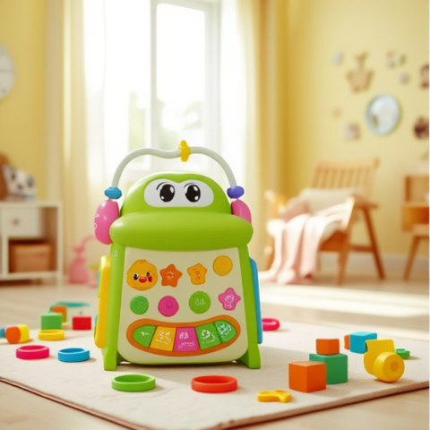 LEAN Toys Kostka Edukacyjna Interaktywna Sorter Pianinko Sensoryczny Krokodyl LEAN Toys Kostka Edukacyjna Interaktywna Sorter Pianinko Sensoryczny Krokodyl