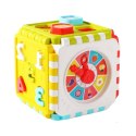 LEAN Toys Kostka Edukacyjna Sorter Cyferki Wzory Zegar Kolorowa