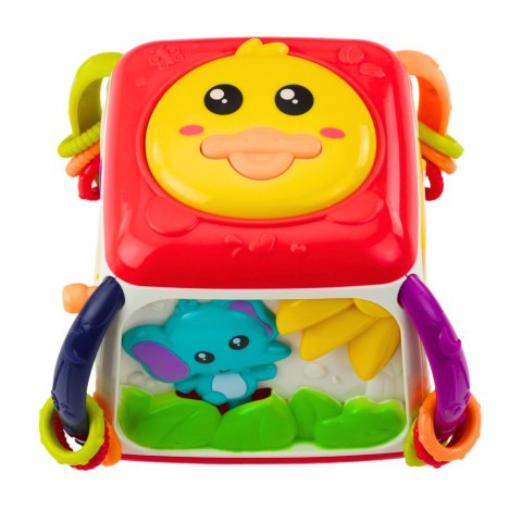 LEAN Toys Kostka Interaktywna Edukacyjna Dla Malucha Kaczuszka Kolorowa LEAN Toys Kostka Interaktywna Edukacyjna Dla Malucha Kaczuszka Kolorowa