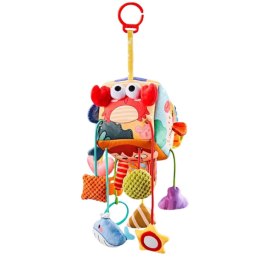 LEAN Toys Kostka Sensoryczna Zawieszka Do Łóżeczka Zwierzęta Morskie