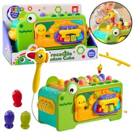 LEAN Toys Krokodyl Interaktywny Kostka Edukacyjna Wielofunkcyjna Dźwięki
