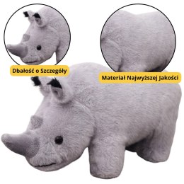 LEAN Toys Maskotka Pluszowa Nosorożec Pluszak Przytulanka Szary 30cm