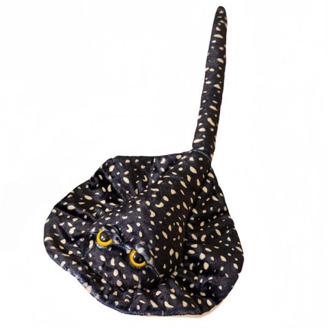 LEAN Toys Maskotka Pluszowa Płaszczka Przytulanka Czarna W Kropki 50cm LEAN Toys Maskotka Pluszowa Płaszczka Przytulanka Czarna W Kropki 50cm