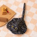 LEAN Toys Maskotka Pluszowa Płaszczka Przytulanka Czarna W Kropki 50cm