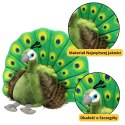 LEAN Toys Maskotka Pluszowa Przytulanka Elegancki Paw Zielony 30cm