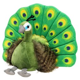 LEAN Toys Maskotka Pluszowa Przytulanka Elegancki Paw Zielony 30cm