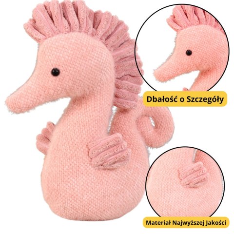 LEAN Toys Maskotka Pluszowa Przytulanka Konik Wodny Różowy 25cm LEAN Toys Maskotka Pluszowa Przytulanka Konik Wodny Różowy 25cm