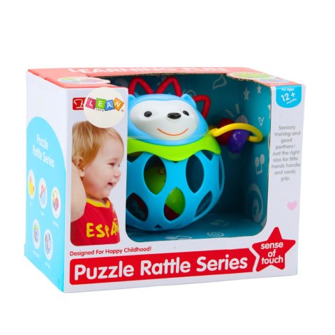 LEAN Toys Miękka Piłka Jeż Kulka Z Grzechotką Zabawka Sensoryczna Niebieska LEAN Toys Miękka Piłka Jeż Kulka Z Grzechotką Zabawka Sensoryczna Niebieska
