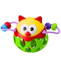 LEAN Toys Miękka Piłka Sowa Kulka Z Grzechotką Zabawka Sensoryczna Zielona