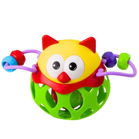 LEAN Toys Miękka Piłka Sowa Kulka Z Grzechotką Zabawka Sensoryczna Zielona LEAN Toys Miękka Piłka Sowa Kulka Z Grzechotką Zabawka Sensoryczna Zielona
