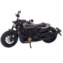 LEAN Toys Motocykl Chopper Metalowy Światła Dźwięki Czarny Szare Elementy 1:12