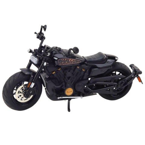 LEAN Toys Motocykl Chopper Metalowy Światła Dźwięki Czarny Złote Elementy 1:12 LEAN Toys Motocykl Chopper Metalowy Światła Dźwięki Czarny Złote Elementy 1:12