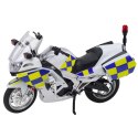 LEAN Toys Motocykl Policyjny Metalowy Światła Dźwięki Biały 1:12