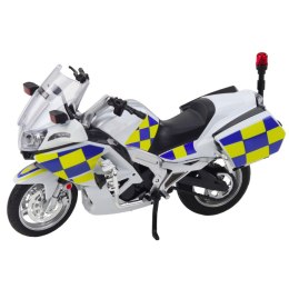 LEAN Toys Motocykl Policyjny Metalowy Światła Dźwięki Biały 1:12