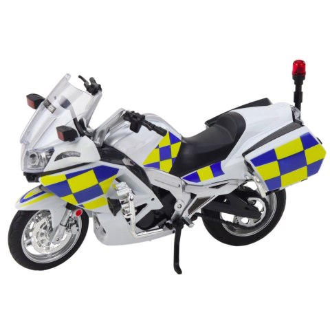 LEAN Toys Motocykl Policyjny Metalowy Światła Dźwięki Biały 1:12 LEAN Toys Motocykl Policyjny Metalowy Światła Dźwięki Biały 1:12