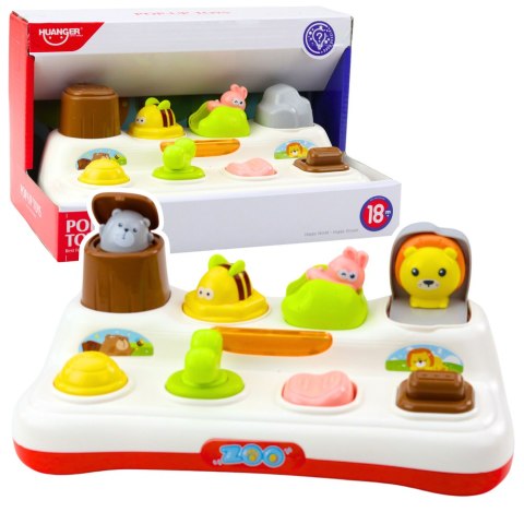 LEAN Toys Zabawka Edukacyjna Interaktywna Pop-Up Zwierzątka Światła LEAN Toys Zabawka Edukacyjna Interaktywna Pop-Up Zwierzątka Światła