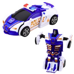 LEAN TOYS Auto Robot 2w1 Samochód Sportowy Policyjny Napęd Mix