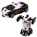 LEAN TOYS Auto Robot 2w1 Samochód Sportowy Policyjny Napęd Mix