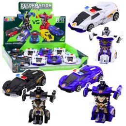 LEAN TOYS Auto Robot 2w1 Sportowy Samochód Policyjny Napęd Mix