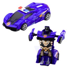 LEAN TOYS Auto Robot 2w1 Sportowy Samochód Policyjny Napęd Mix
