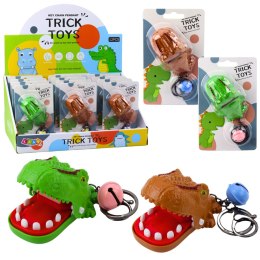 LEAN TOYS Gra Zręcznościowa Dentysta Dinozaur Brelok Zawieszka 2w1