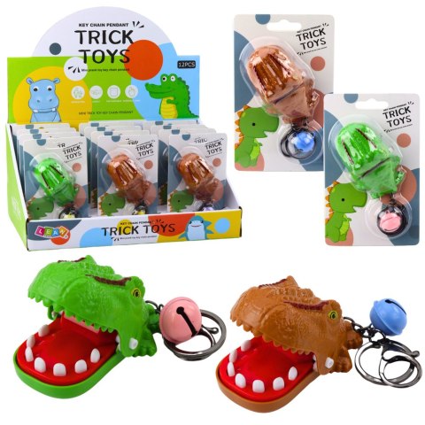 LEAN TOYS Gra Zręcznościowa Dentysta Dinozaur Brelok Zawieszka 2w1