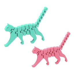 LEAN TOYS Kot Puzzle Fidget 3D Układanka Elastyczny Do Wyginania Mix