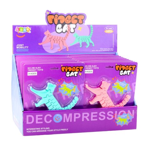 LEAN TOYS Kot Puzzle Fidget 3D Układanka Elastyczny Do Wyginania Mix LEAN TOYS Kot Puzzle Fidget 3D Układanka Elastyczny Do Wyginania Mix
