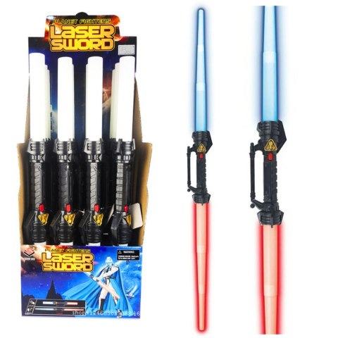 LEAN TOYS Miecz Dwustronny Kosmiczny Na Baterie Światła Dźwięki 122cm LEAN TOYS Miecz Dwustronny Kosmiczny Na Baterie Światła Dźwięki 122cm