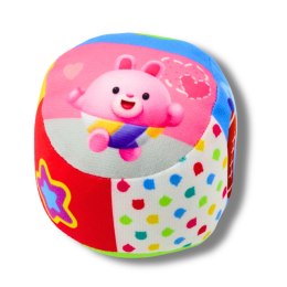 LEAN TOYS Miękka Piłka Z Grzechotką Dla Malucha Kolorowa 9cm