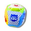 LEAN TOYS Miękka Piłka Z Grzechotką Dla Malucha Kolorowa 9cm