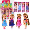 LEAN TOYS Mini Laleczka Z Długimi Włosami W Sukience 15cm Mix