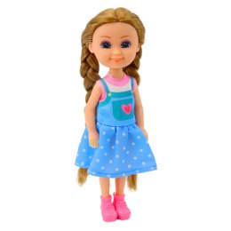 LEAN TOYS Mini Laleczka Z Długimi Włosami W Sukience 15cm Mix