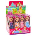 LEAN TOYS Mini Laleczka Z Długimi Włosami W Sukience 15cm Mix
