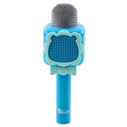 LEAN Toys Bezprzewodowy Mikrofon Bluetooth Karaoke Nagrywanie Zmiana Głosu Niebieski