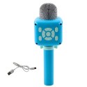 LEAN Toys Bezprzewodowy Mikrofon Bluetooth Karaoke Nagrywanie Zmiana Głosu Niebieski