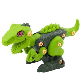 LEAN Toys Dinozaur Do Rozkręcania Skręcania Zielony Wiertarka DIY