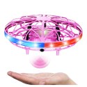 LEAN Toys Dron UFO Sterowany Ręką RC Światła LED Różowy
