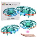 LEAN Toys Dron UFO Sterowany Ręką RC Światła LED Turkusowy