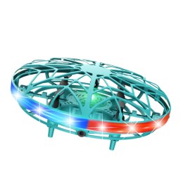 LEAN Toys Dron UFO Sterowany Ręką RC Światła LED Turkusowy