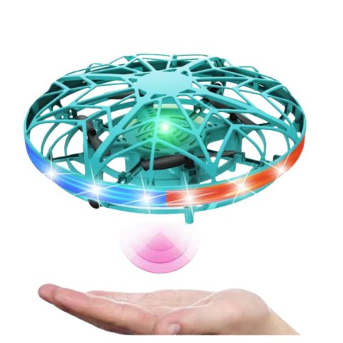LEAN Toys Dron UFO Sterowany Ręką RC Światła LED Turkusowy LEAN Toys Dron UFO Sterowany Ręką RC Światła LED Turkusowy