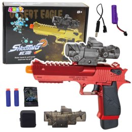 LEAN Toys Elektryczny Pistolet na Kulki Wodne Strzałki Piankowe Czerwony